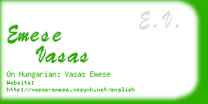 emese vasas business card